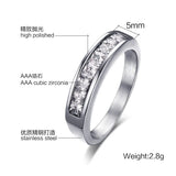 4mm CZ Stone Wedding Rings for Women Wedding Jewelry