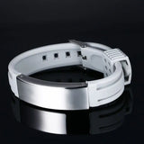 15.7MM Stainless Steel Strap Silicone Bracelet for Men