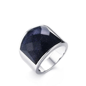 Hot Stainless Steel Sand Man Ring Jewelry 19mm