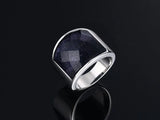 Hot Stainless Steel Sand Man Ring Jewelry 19mm