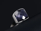 Hot Stainless Steel Sand Man Ring Jewelry 19mm