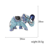 Elephant Rhinestone Brooch Pin for Women Men