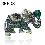 Elephant Rhinestone Brooch Pin for Women Men