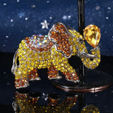 Elephant Rhinestone Brooch Pin for Women Men