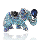 Elephant Rhinestone Brooch Pin for Women Men