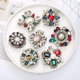 Baroque Cross Round Brooch Rhinestone Crystal Retro Badge Jewelry