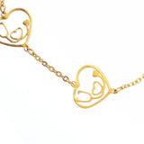 Adjustable Stethoscope Bracelet with 3 Heart Pendants - Nurse Doctor Jewelry