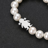 Couple Love Bracelets Pearl Chain Family Jewelry Bangle Berloque