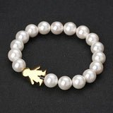 Couple Love Bracelets Pearl Chain Family Jewelry Bangle Berloque