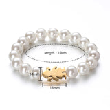 Couple Love Bracelets Pearl Chain Family Jewelry Bangle Berloque