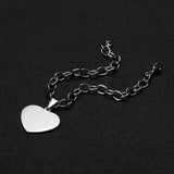 Personalized Photo Bracelet Engraved Name Date Stainless Steel Chain Bracelet
