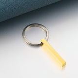 4 Sides Stainless Steel Keychain - Perfect Gift for Family - Sliver Rose