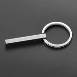4 Sides Stainless Steel Keychain - Perfect Gift for Family - Sliver Rose
