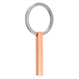 4 Sides Stainless Steel Keychain - Perfect Gift for Family - Sliver Rose