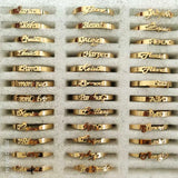 Personalized Name Letter Charm Bangle Adjustable Bracelet