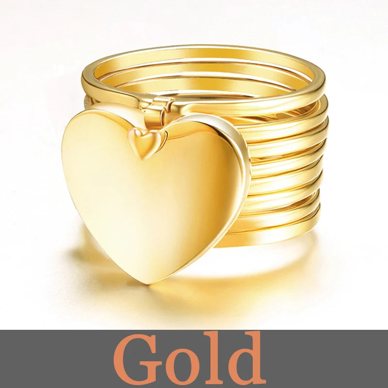 Multilayer Stainless Steel Ring for Women