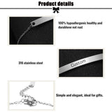 Personalized Name Bar Bracelets for Women Men Engraved Jewelry