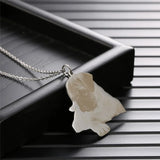 Custom Pet Photo Pendant Engraved Necklace Memorial Gift