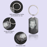 Personalized Photo Memory Solid Keychain Engraved Name Date Key Chain