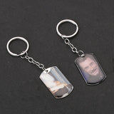 Personalized Photo Memory Solid Keychain Engraved Name Date Key Chain