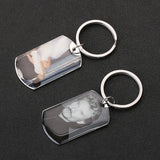 Personalized Photo Memory Solid Keychain Engraved Name Date Key Chain