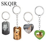 Personalized Photo Memory Solid Keychain Engraved Name Date Key Chain