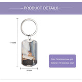Personalized Photo Memory Solid Keychain Engraved Name Date Key Chain