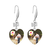 Personalized heart earrings for women, stainless steel, gift