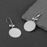 Personalized heart earrings for women, stainless steel, gift