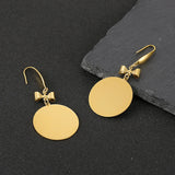 Personalized heart earrings for women, stainless steel, gift