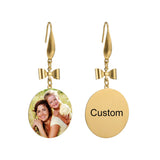 Personalized heart earrings for women, stainless steel, gift