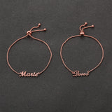 Personalized Arabic Letter Bracelet Pearl Chain Stainless Steel Women Jewelry