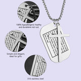 Custom Military Cross Pendant Necklace Stainless Steel
