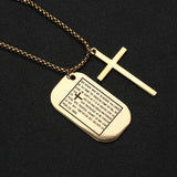 Custom Military Cross Pendant Necklace Stainless Steel