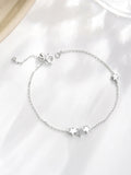 S925 Water Drop Love Heart Women's Sterling Silver Bracelet