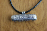 Tibetan 925 Silver Prayer box Pendant Eight Auspicious Cylinder GAU Box