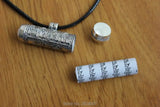 Tibetan 925 Silver Prayer box Pendant Eight Auspicious Cylinder GAU Box