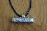 Tibetan 925 Silver Prayer box Pendant Eight Auspicious Cylinder GAU Box