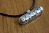Tibetan 925 Silver Prayer box Pendant Eight Auspicious Cylinder GAU Box