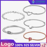 Love Bracelet 925 Sterling Silver Charm Jewelry