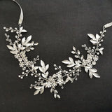 Alloy Flower Leaf Crystals Bridal Hairbands Wedding Headband