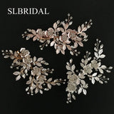 Alloy Rose Crystals Wedding Hair Clip Barrettes Bridal Headpiece