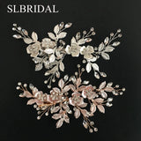 Alloy Rose Crystals Wedding Hair Clip Barrettes Bridal Headpiece