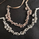 Antique Rhinestone Crystal Pearls Bridal Tiara Headband Hair Accessories