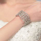 Bridal Rhinestone Wedding Bracelet, Crystal Bangle