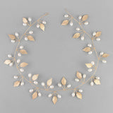 Leaf Pearls Flower Wedding Headband Hair Vine Bridal Hair Accessories