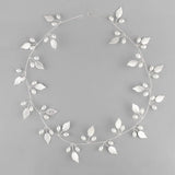 Leaf Pearls Flower Wedding Headband Hair Vine Bridal Hair Accessories