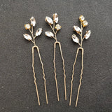 Rhinestone Crystal Bridal Hair Pin Set Wedding Hair Sticker