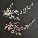 Alloy Flower Leaf Pearls Bridal Headband Hair Vine Wedding Hair Accessor