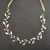 Alloy Leaf Freshwater Pearls Bridal Hair accessories Wedding Headband Hair Vine